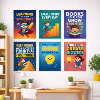 Kids Wall Art & Frames – 6 Frames Set (Premium Quality)